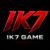 IK7 GAME logo with bold red IK7 emblem and metallic silver GAME text on black background